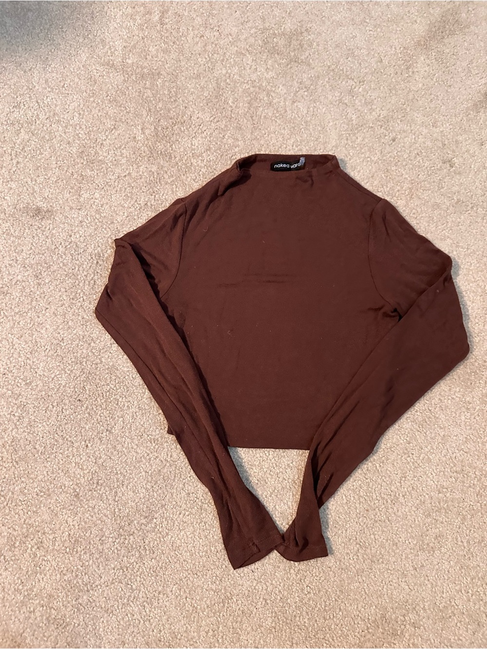 Naked wardrobe Long Sleeve Crop Top